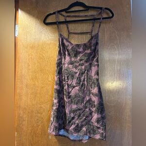 Free people Floral Pink and Black Dress
